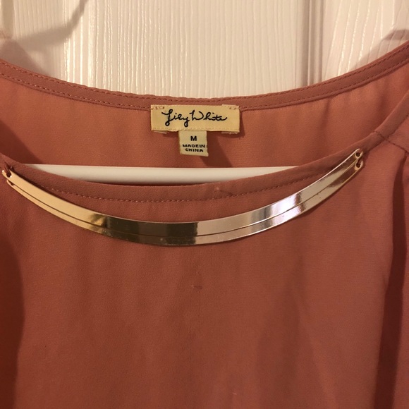 Terra-cotta/Orange Tank Top with Accent - Picture 2 of 3